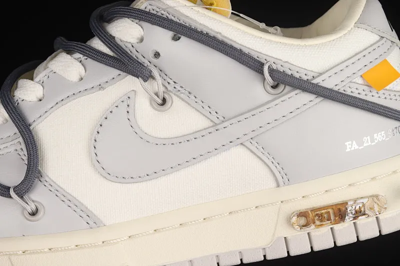 All Categories Nk SB Dunk Series Nk SB Dunk Low Low-top sneakers Pure original version OF x Nk Dunk Low OW Gray SB smashed backboard fashion casual sneakers DM1602-105